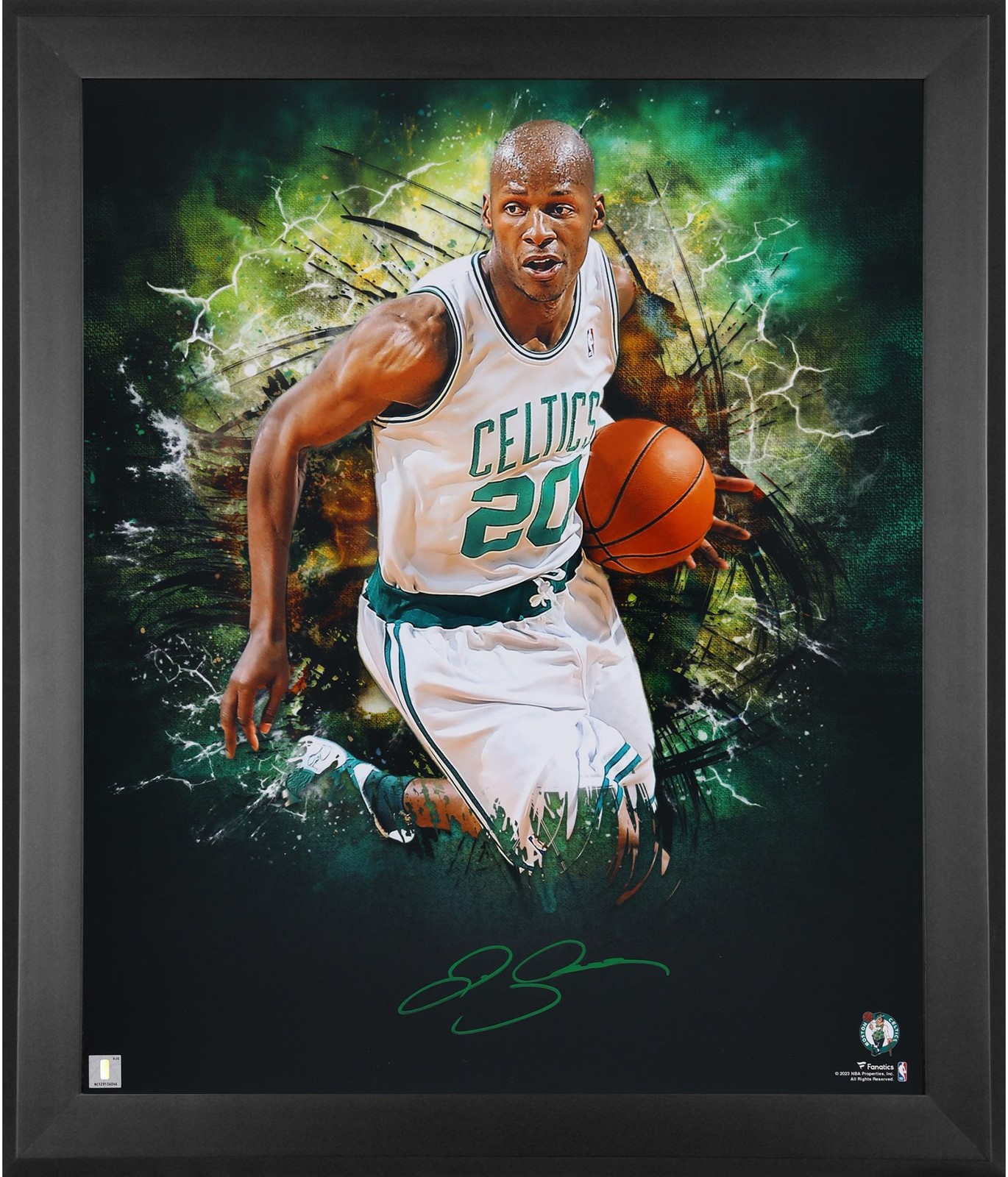 Ray Allen Autographed Signed Boston Celtics Framed 20 " x 24" In Focus Photograph 