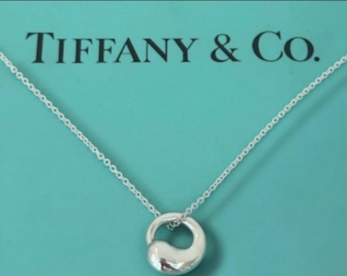TIFFANY & CO ELSA PERETTI ETERNAL CIRCLE NECKLACE 16" STERLING SILVER .925