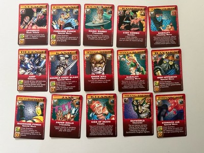 Mortal Kombat 1992  Lot Of 15 Cards Trading Card Game