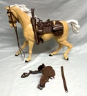 Louis Marx Vintage Johnny West Thunderbolt Palomino Horse and  Accessories