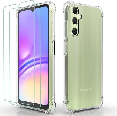 Clear Case for Samsung Galaxy A05 A05S with 2pcs Screen Protector Reinforced Cor