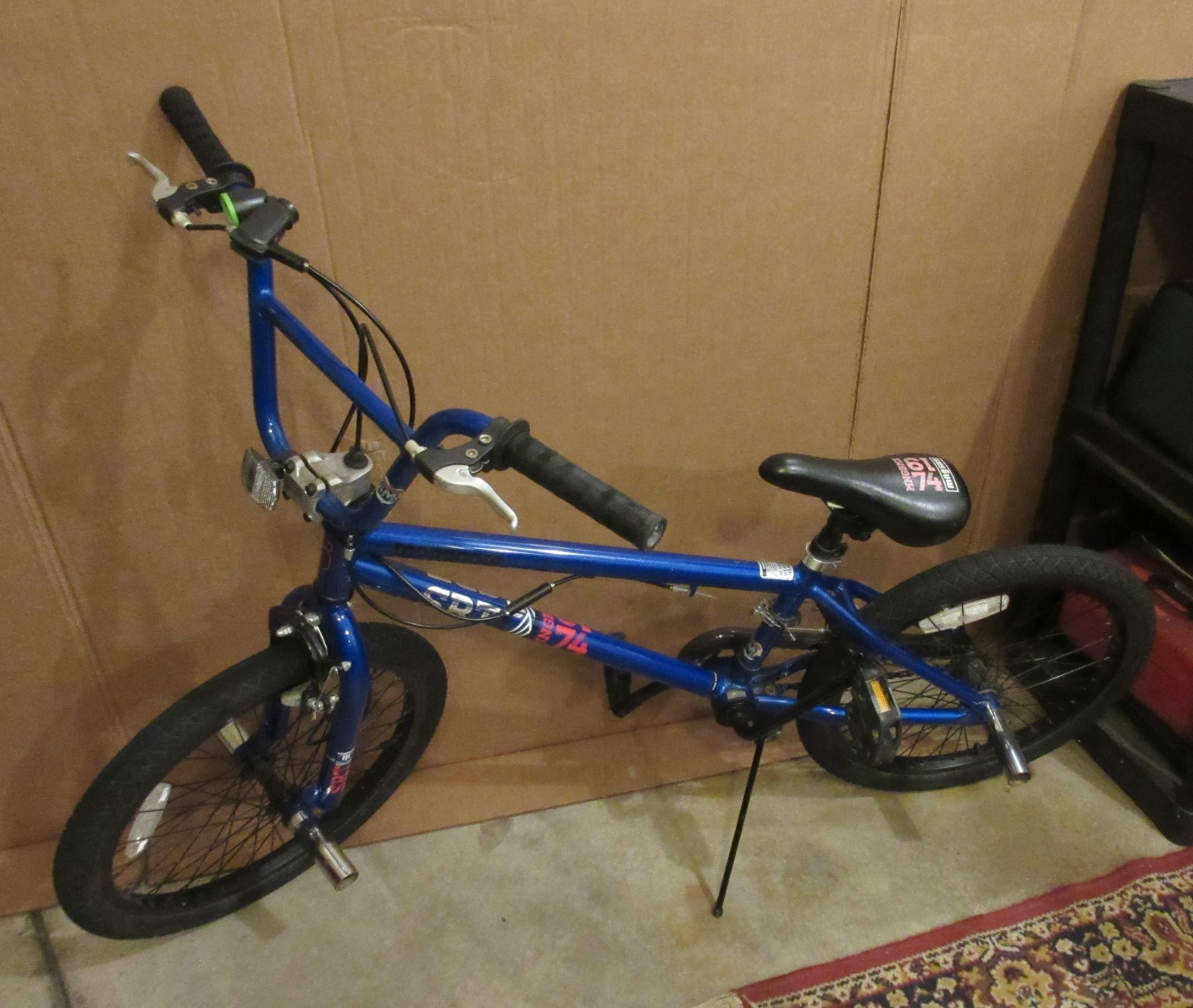 MONGOOSE BMX 20 in. BOYS BIKE -- Blue with Chrome Stunt Pegs