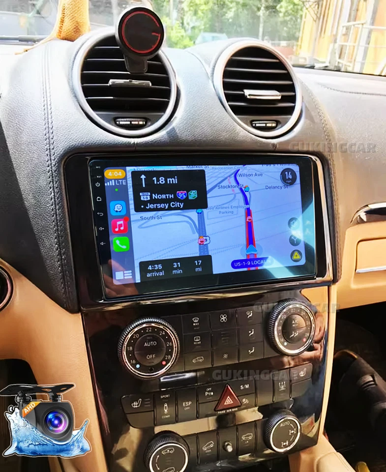 9" CarPlay Car Radio GPS 32G For 2007-2011 Mercedes Benz ML350 GL450 GL550 Foto 2 de 4