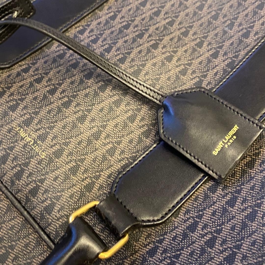 Rare Yves Saint Laurent YSL Men's Briefcase Business Bag Brown thumbnail 8