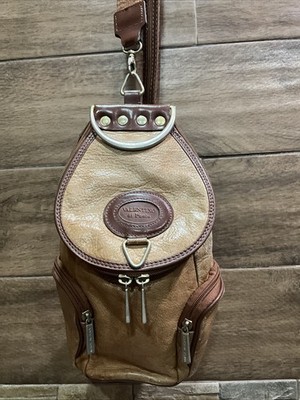 Valentino Di Paolo Brown Leather Backpack Purse Valentino Di Paolo Italy Leather Convertible Backpack Hobo  main image 3
