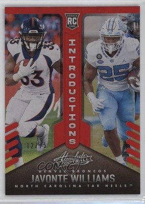 2021 Panini Absolute Introductions Red /75 Javonte Williams Rookie RC 0q3