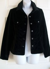 Faconnable Black Velvet Silver Lined Blazer Jacket Top