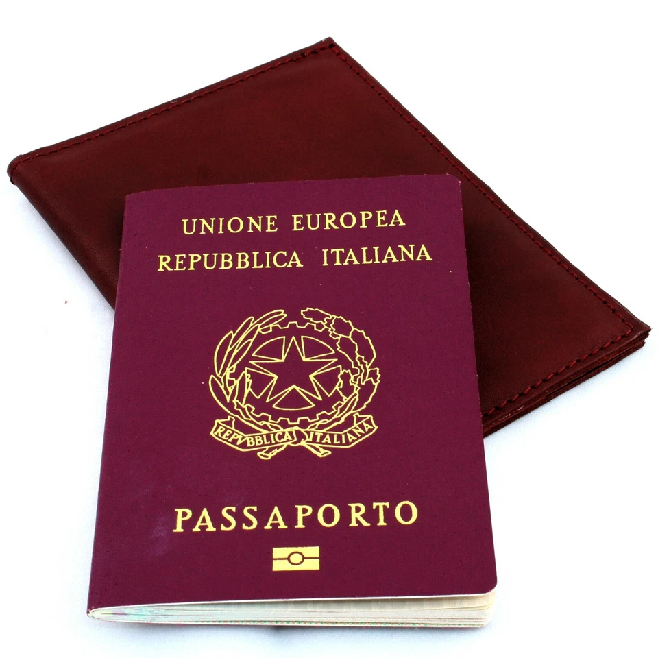 CUSTODIA PORTA PASSAPORTO IN PELLE DOCUMENTI DA VIAGGIO UOMO DONNA PORTAFOGLI - Immagine 3 di 4