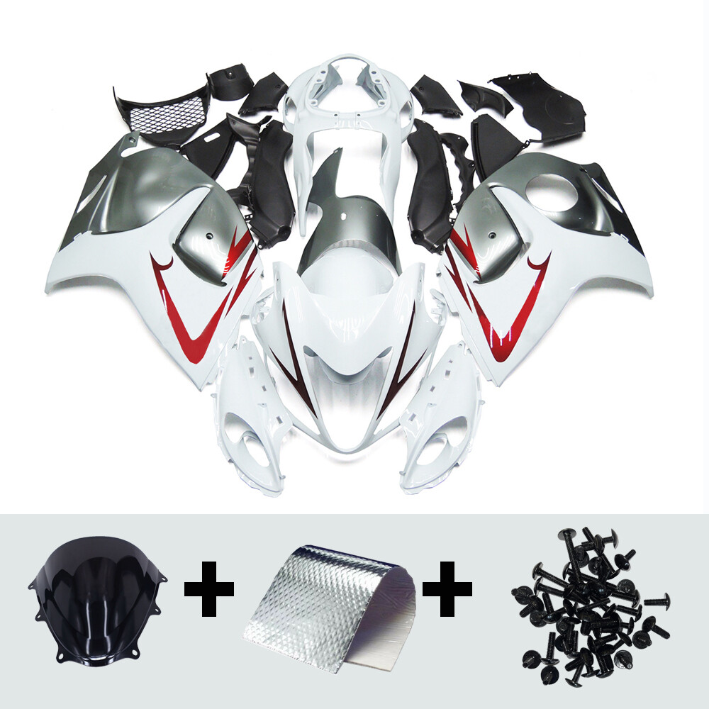 White Grey Bodywork For Suzuki GSXR1300 Hayabusa 2008 - 2020 Plastics Fairings