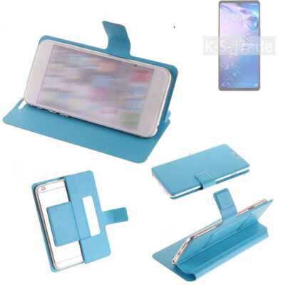Handyhülle für Sharp Aquos Zero6 Flip-Cover Case Schutzhülle blau