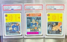 (3) 1982-83 OPC O-Pee-Chee Wayne Gretzky Record Breakers Hockey Card #1 PSA 8