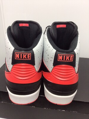 NIKE JORDAN 2 RETRO BLACK-INFRARED 23-PURE PLATINUM-WHITE [385475