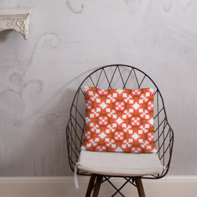 Floral Print Pillow (Tiger Lily Pattern)