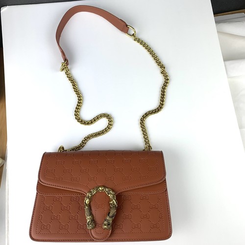Bandolera Bolso Mensajero Marrón Correa de Cadena Herradura Sirena Cierre Magnético - Imagen 9 de 10