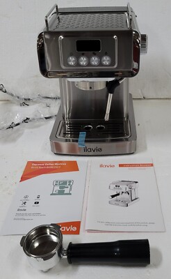 ILAVIE 20 Bar Espresso Machine, Stainless Steel Espresso Coffee Machine