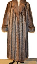 High Quality Genuine Raccoon Women's Petite Coat Size M