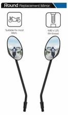 BMW K1200S Oxford Round Motorcycle Rearview Mirror Glass Pair 10mm