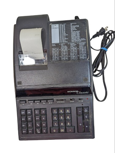 Vtg Monroe Classic Electronic Large Printing Calculator Black Electric - Picture 2 of 22