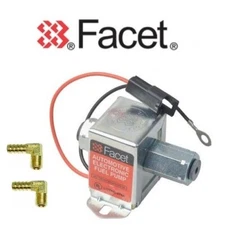 FACET CUBE FUEL PUMP 40171 12v ELECTRIC + SHUT OFF VALVE - KTM950 + 6mm UNIONS