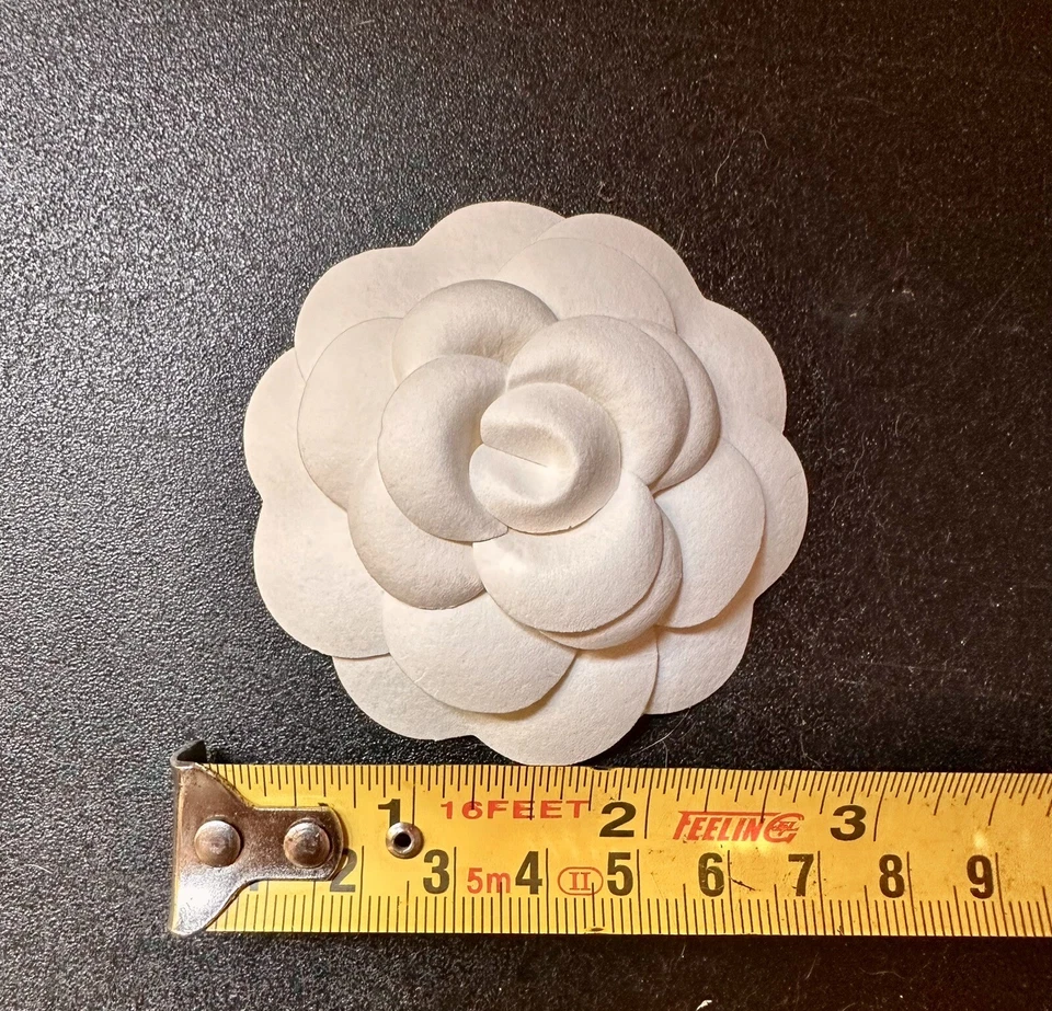 New CHANEL White Camellia Gift Packaging Flower,Great 4 Xmas Holiday Gift Accent - Image 3 of 3