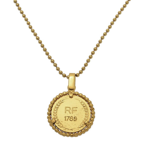 Christian Dior Kreis-Halskettenanhänger/Legierung/plattiert – 12,4 g/Gold - Afbeelding 1 van 10