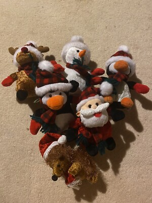 Weihnachten Figur Dekoration Stuffies Schneemann Santa Rentier Penquin