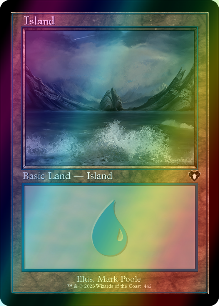 Island RETRO FOIL 442, Commander Masters, MTG CMM NM/M | eBay