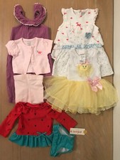 Carter's/Cat  Jack/Other Infant Girls Clothing Lot of 7 1 New Size 6-9 Months
