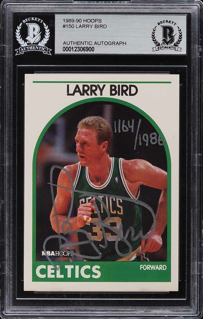 Larry Bird 1989 HOOPS AUTO /1988 #150 BAS AUTH 