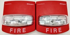 Lot of 2 - Simplex - 4906-9101 Wall Horn Strobe, V/O M-C Non Address, Red