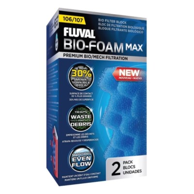 Fluval 107 Bio-Foam MAX 2-in-1 biologische und mechanische Medien 2er Pack