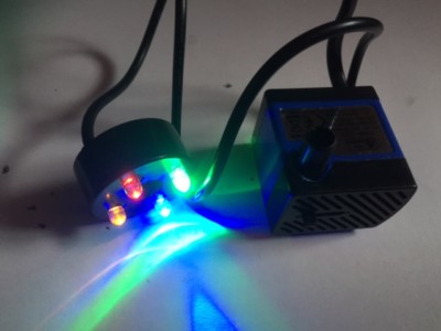 Zimmerbrunnenpumpe, Brunnenpumpe, Ersatzteil Brunnen, bunte LEDs - Sonderpreis