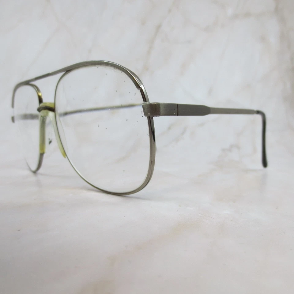 Marco de gafas Luxottica Stuart para hombre de metal marrón aviador borde completo 58-17-150 Foto 2 de 4