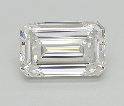 Lab Grown 1.27 Cts EMERALD Cut IGI Certified CVD Diamond F Color VS2 Clarity