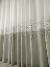 Tende a metro bouclè ricamato stoffa tessuto metraggio misto lino arredamento