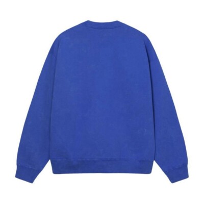 Stussy x Nike Acid Wash Crewneck Fleece 'Blue' DR4024 480 Size XS