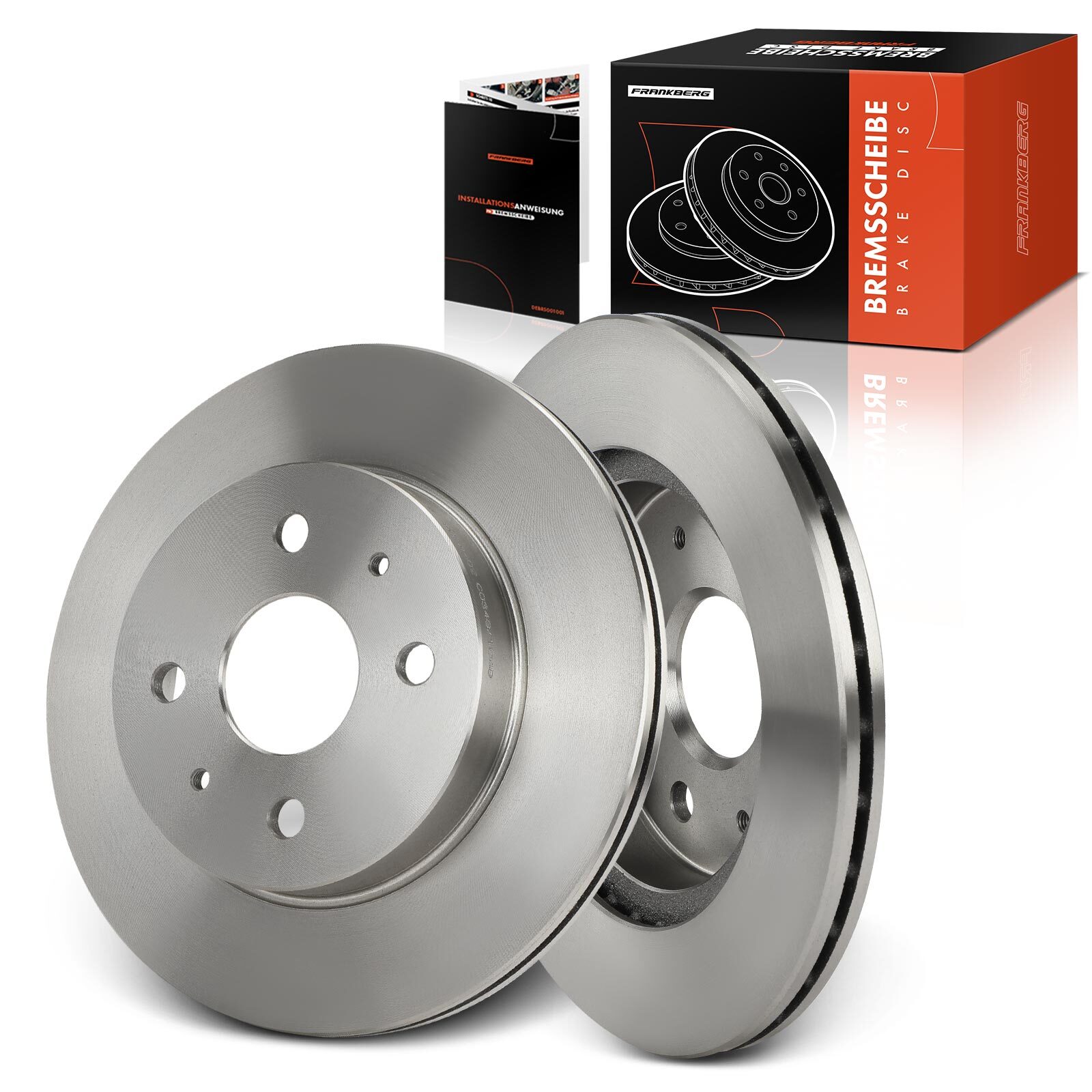 FRANKBERG 2x 246mm Brake Discs for Daihatsu Copen Cuore VII Subaru Justy Front
