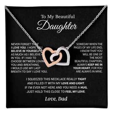 To My Daughter Necklace, Daughter Father Necklace, Daughter Gift From Dad