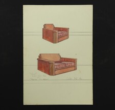 Original Art Deco Furniture Designs for Sofas by WG Hilling, 1930s