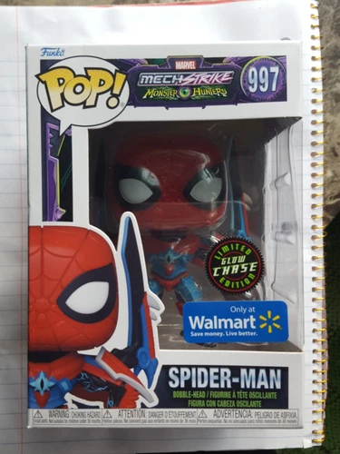 Funko POP! Spider-Man #997 Marvel MechStrike exclusivo de Walmart GITD Chase