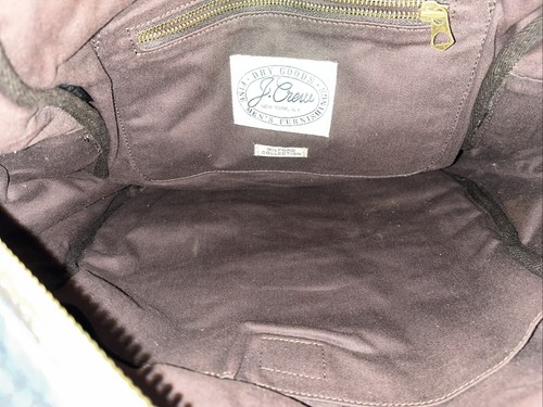 J CREW Wolltasche mit Schottenkaro, Lederbesatz und oberem Henkel ^ - Bild 5 von 6