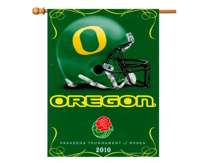 OREGON DUCKS 2010 ROSE BOWL VERTICLE FLAG BANNER 27'' X 37'' pac12