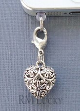 Heart cell phone Charm Anti Dust proof Plug ear jack For iPhone smartphone C207