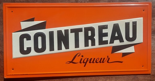 Ancienne Plaque tole COINTREAU liqueur bar cafe pub restaurant cuisine 40x20cm