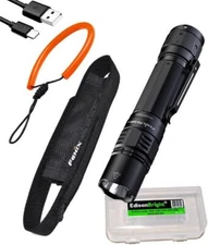 Fenix PD36R Pro 2800 Lumen rechargeable LED tactical flashlight, ALL-01 lanyard