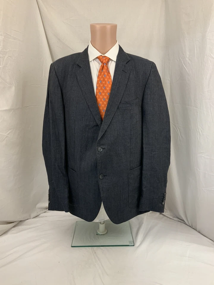 Chaqueta Blazer Strellson 42S Gris Cuadros 2 Btn Algodón Poliéster YGI W1-91 Foto 2 de 4