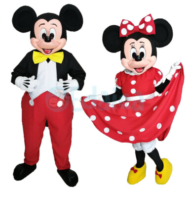 Maskottchen Mickey Maus und Minnie DELUXE Mickey Mouse Maskottchen Super Profi Erwachsene