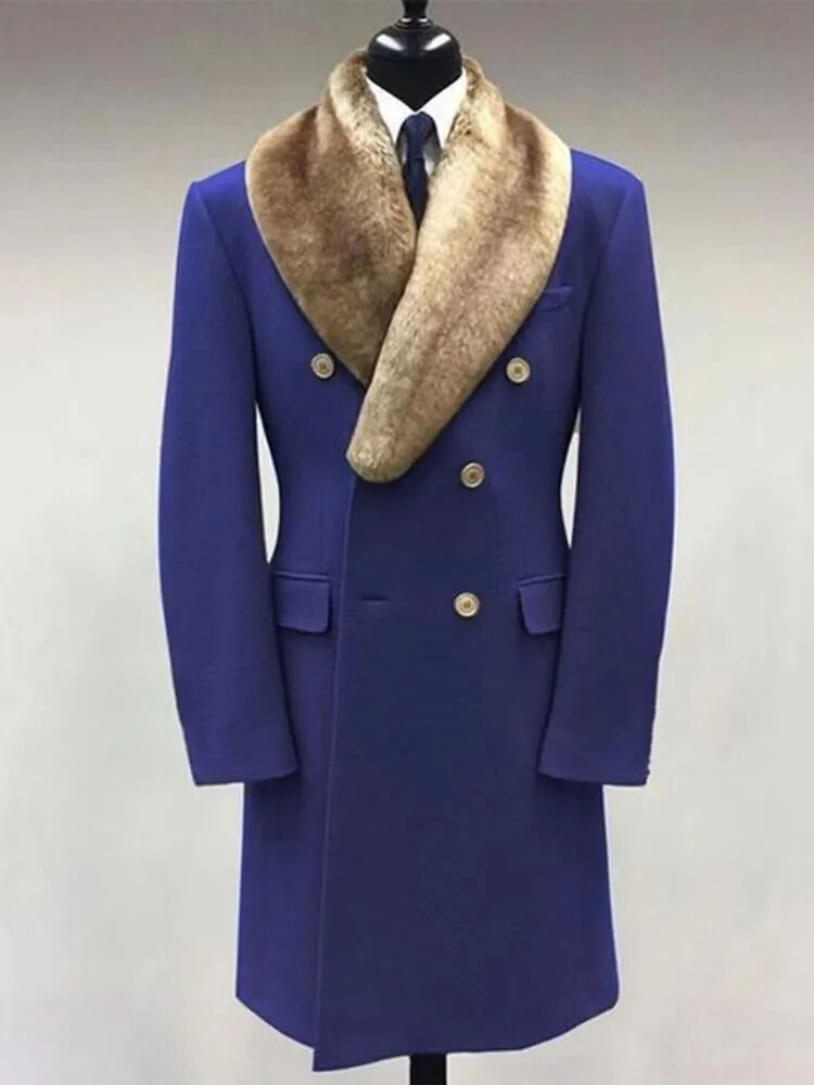 ALTRA Cappotto uomo autunno inverno media lunghezza tasche manica lunga caldo bottoni