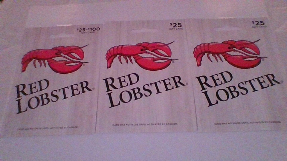 Red Lobster gift cards 3 each eBay
