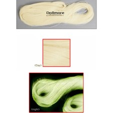 Dollmore OOAK Custom Rooting hair SARAN Hair - 4601 light in darkness white